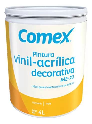 Galón De Pintura Vinílica Comex Interiores 4l Varios Colores.